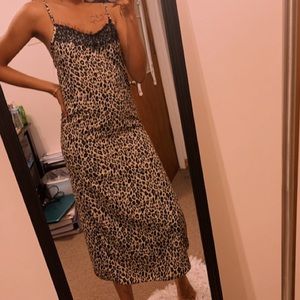 |boohoo| leopard slip dress